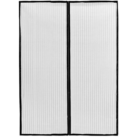 Moustiquaire Magnétique Noir Universel Porte-fenêtre Anti Insectes Mouches - 120x240 Cm (1/5)