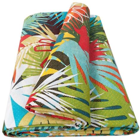 Tissu d'Ameublement Polyvalent Feuilles Tropical Housse de canapé Coton Couverture de Pique-Nique - 170x280 cm (1/4)
