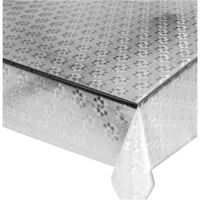 Nappe Transparente Moderne AntiTaches Plastifié Couverture de Table en Pvc Brillant Dis.18 - 140x300 cm