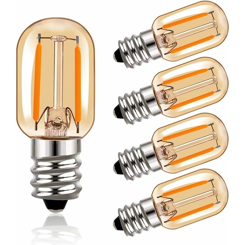 E14 Ampoule Tubulaire LED, 1W T22 Ampoule Vintage Edison Equivalent 10W à  incandescence, Ambre E14 Ampoule à Filament LED Non Dimmable, 2200K Blanc  Chaud, 100LM, Lot de 6 : : Luminaires et