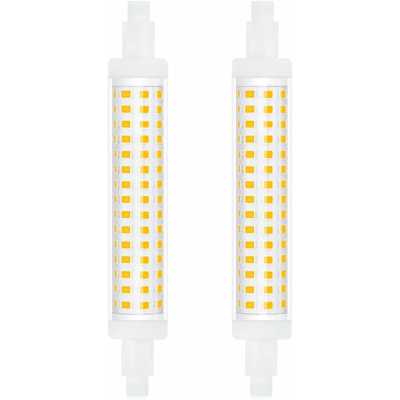 2 ampoules r7s LED 118mm 15W 1300lm ampoule halogène équivalente r7s blanc  chaud AC 220V - 240V