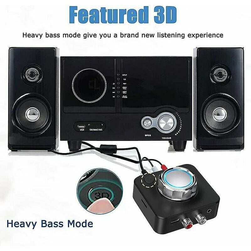 Récepteur audio Bluetooth 5.0, musique stéréo 3D, adaptateur sans fil,  carte TF R/L RCA 3.5