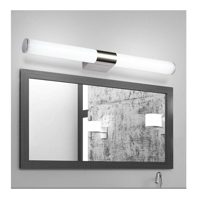 Applique murale LED miroir salle de bain métal verre E14 lampe luminaire de  salle de bain avec prise éléctrique