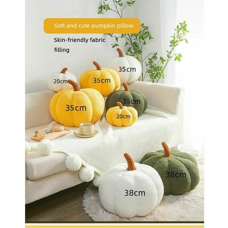 Coussin Décoratif Citrouille En Peluche - Coussin Halloween Et Thanksgiving - 20 Cm (plusieurs Couleurs) - Tissu Doux - 5