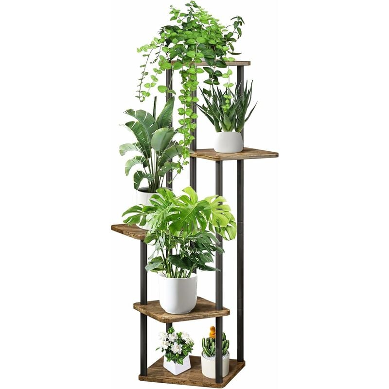 Giantex etagère à fleurs en bois à 7 niveaux porte plante durable