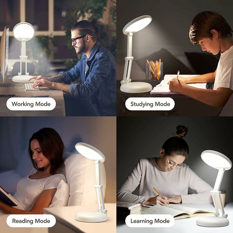 Baseus Lampe LED Sans-fil Clip Bras Flexible Bouton Tactile
