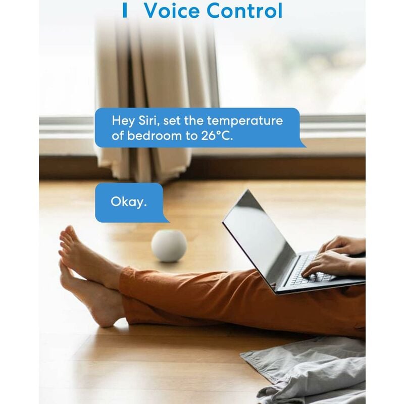 Thermostat Connecté pour Chaudière/Chauffage au Sol à Eau Compatible avec  HomeKit, Siri, Alexa et Google Home, WiFi Support Programmer/Voix/Contrôle  Intelligent à Distance : : Bricolage