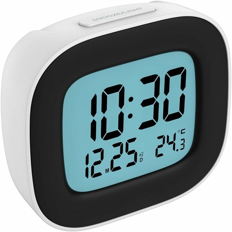 Acheter Réveil numérique LCD, petite horloge électronique de bureau à piles  avec température intérieure