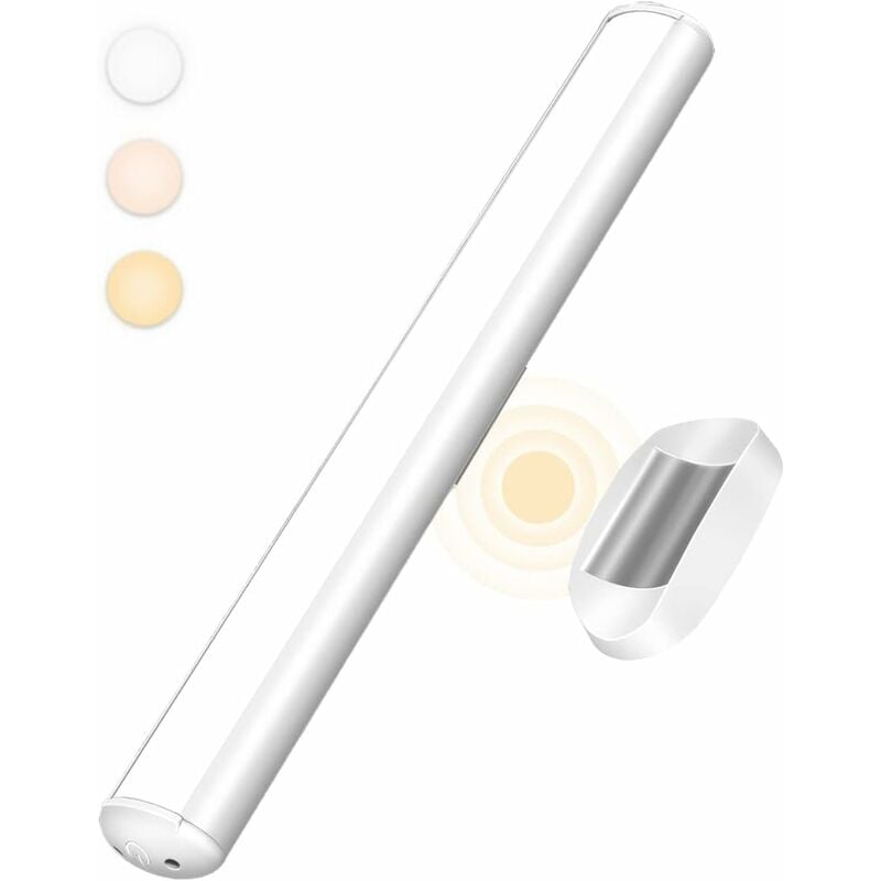 Reglette LED Cuisine Rechargeable USB, 40 cm Dimmable 3600mAh Lampe LED  Placard Detecteur Mouvement Barre LED Sous Meuble Sans Fil Bande Lumineuse  Capteur de Mouvement Veilleuse pour Armoire, Noir : : Luminaires