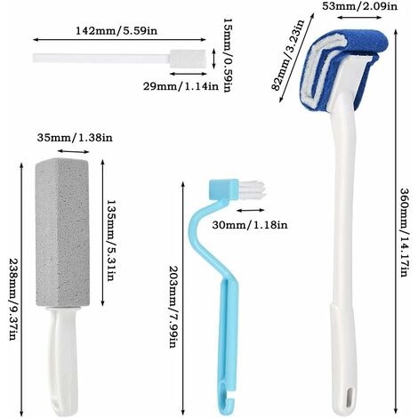 Brosse wc en pierre ponce bleu