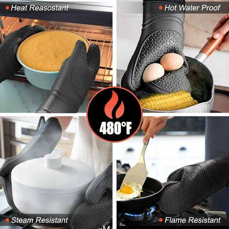 Gant de four support de casserole en silicone : gants de cuisine ré