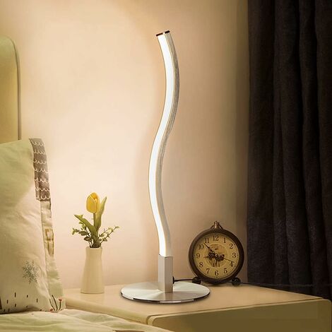 Lampe de chevet avec horloge et support réglable, lampe de table à