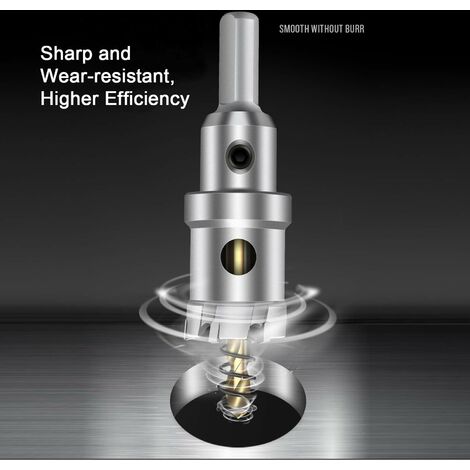 Jeu de forets à percussion - En acier inoxydable - Pointe en métal dur -  Couronne de forage - Forets de forage - Scie circulaire - Trou de perçage