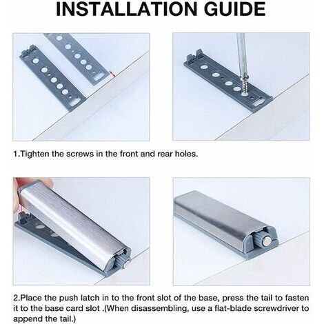 Kak – Loquet De Placard Invisible En Alliage D'aluminium, Bouton