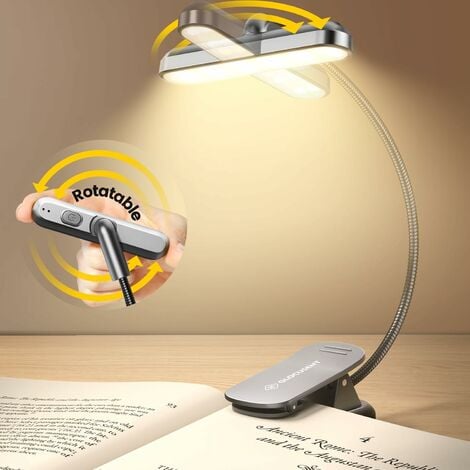 Lampe pour Lire dans le Lit Rotative, 22 LED Double Rangée