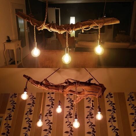 LED Lighting 10m Fil électrique Corde, 2 Cœurs Linge de Câble d'éclairage de Corde Vintage Fil de cuivre recouvert Rétro Tressé Industriel Corde pour DIY Pendentif Lampe