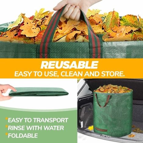 3x 272 litres sac de jardin stable, sac à feuilles, sac à déchets de  jardin, sacs pour déchets de jardin