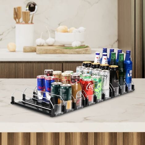 Automatique Rangement Canette Frigo Organisateur Canette De Bière Soda  Boisson Pour Réfrigérateur Cuisine Armoire Garde-Manger