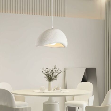 Lustre Wabi-sabi tricolore Lumière A - Texture blanc -40CM (longueur plafond 150cm)