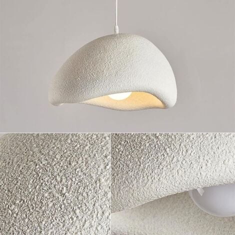 Lustre Wabi-sabi tricolore Lumière A - Texture blanc -40CM (longueur plafond 150cm)