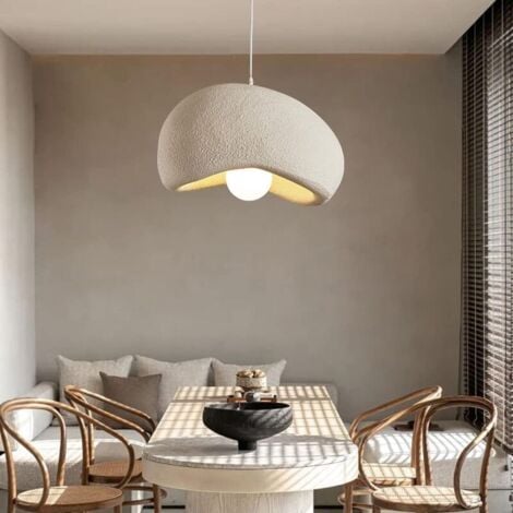 Lustre Wabi-sabi tricolore Lumière A - Texture blanc -40CM (longueur plafond 150cm)