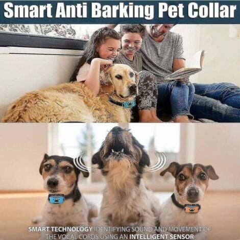 3 In1 Collier anti-aboiement pour chien Dispositif d'aboiement excessif Sûr Inoffensif &amp Formation anti-aboiements sans cruauté,DEBUNS
