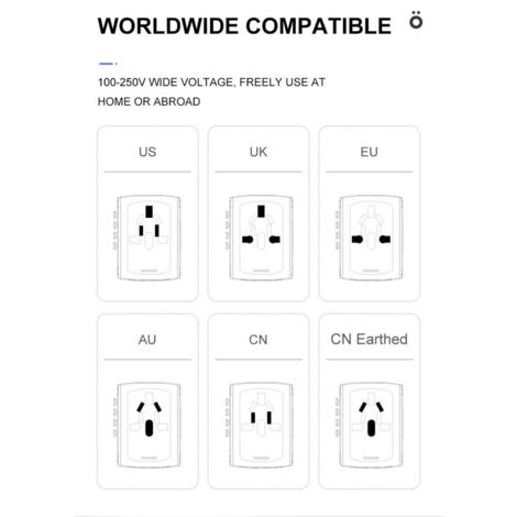 Adaptateur Voyage Universel International avec 3 USB et 1 Type C, 1500W, Prise France vers USA Canada UK EU Australie Chine Japon,DEBUNS