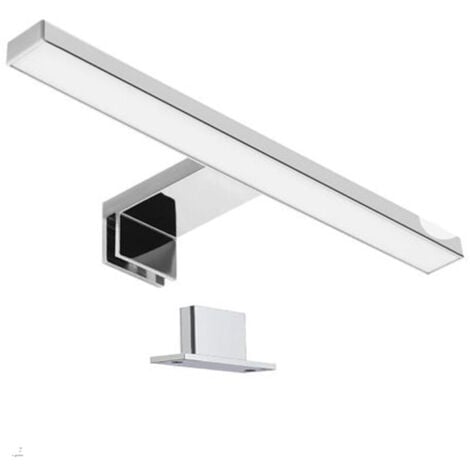 Lampe de Miroir de Salle de Bains 30cm LED 5W, Blanc Chaud 3000K, Pince sur Miroir/Armoire/Mur 300mm Avec boîte de jonction IP44,DEBUNS