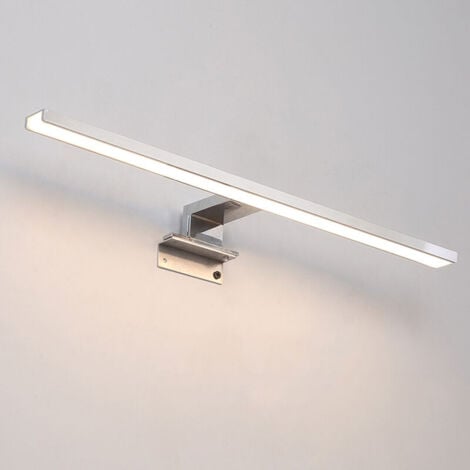 Lampe de Miroir de Salle de Bains 30cm LED 5W, Blanc Chaud 3000K, Pince sur Miroir/Armoire/Mur 300mm Avec boîte de jonction IP44,DEBUNS
