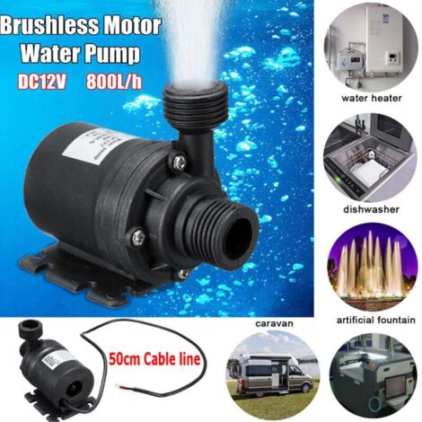 Pompe à Eau Solaire, Pompe à Haute Température De Pompe à Eau Solaire Sans Brosse De CC De 12V 10W Pour Le Panneau Solaire De Fontaine/l'aquarium D' étang/système De Circulation De L'eau