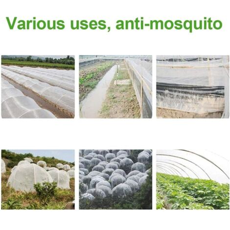 Filet Anti-insectes Jardin 3x10m – Maille Fine Blanche, Polyéthylène Résistant, Découpable, Pour Potager Et Balcon