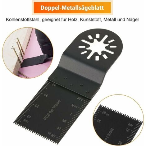 20Pcs 34Mm Lame Outil Multifonction Bosch, Ensemble Accessoires Oscillant De Lames De Scie À Dégagement Rapide Pour Ryobi Milwaukee Dremel Rockwell Makita,DEBUNS