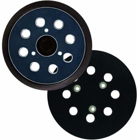 Lot de 2 patins abrasifs pour ponceuse orbitale 8 trous 125 mm Compatible avec Makita M9204 BO5030 BO5031 DBO180Z BO8041 DBO180RMJ BO5041 BO5010 BO50111 BO5012.,DEBUNS