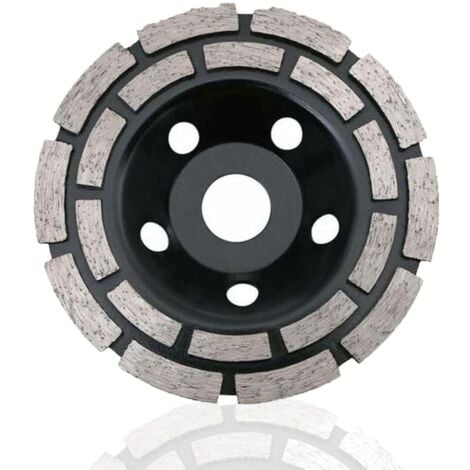 Disque Diamant, Diamant à Meuler Béton 125 x 22,2 mm Double Rangée, Meule Diamantée Universelle pour Poncer Béton, Pierre, Granit Chape, Maçonnerie, Usage Universel..DEBUNS