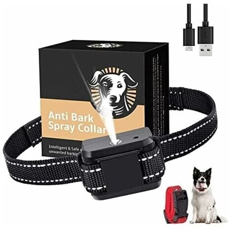 Collier Anti Aboiement Chien, Citronnelle Collier Anti Aboiement Chien Spray, Collier de Dressage Rechargeables Et Sécuritaires avec 2 Sangles pour Le Remplacement - RWAnimalerie›Chiens›Colliers, harn