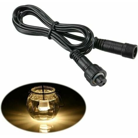 Cable Rallonge, 10 Pack, Pour Spots LED Encastrables,Etanche IP67,1M / 3.3Ft, 2Pin, avec connecteurs mâles et femelles..DEBUNS