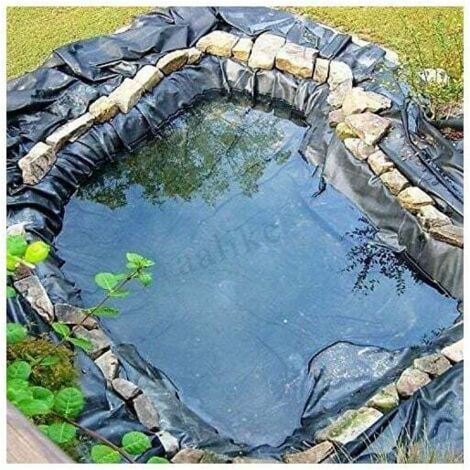 Revêtement d'étang à poissons - Piscine, revêtement de bassin - Membrane renforcée 3m x 5m..DEBUNS