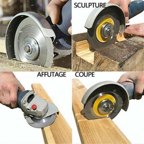Disque Bois Meuleuse 125 X 22 Mm Disque A Tronconner Le Bois Disque A Sculpter Pour Meuleuse D'Angle 6 Dents..DEBUNS
