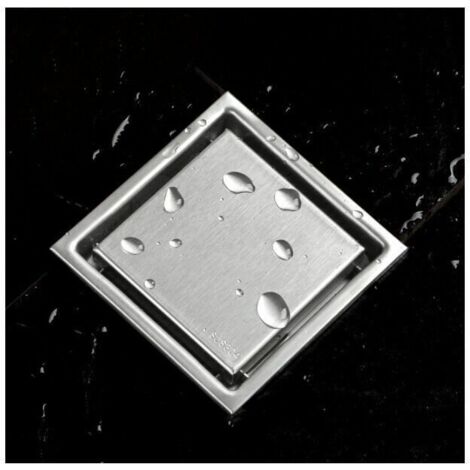 Siphon de sol invisible en acier inoxydable 304 drain de sol déodorant épaissi carré 1010cm..DEBUNS