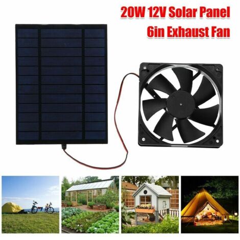 Ventilateur Solaire 12V Pour Bateau, Grenier, Serre - Panneau Solaire Inclus, Ventilation écologique