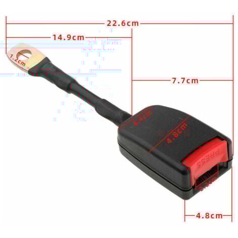 Boucle de ceinture de sécurité avant de voiture, clip d'extension de ceinture de sécurité, mousqueton, connecteur, accessoires de voiture connecteur de ceinture de sécurité..DEBUNS