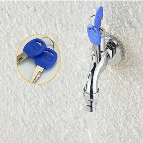 Robinet De Jardin Extérieur Verrouillable 1/2" En Alliage De Zinc - Anti-vol, Résistant à La Corrosion - Pour Tuyau D'arrosage