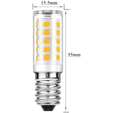 Lot de 10 Ampoule LED E14 - Blanc Chaud 3000K - 5W Equivaut à Ampoule Incandescente 50W - 500LM Non-Dimmable..DEBUNS