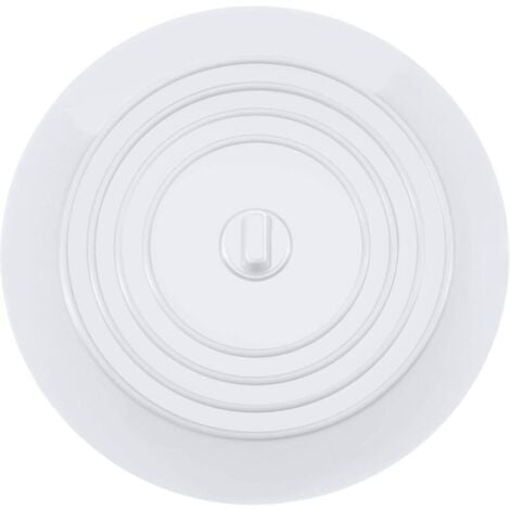 Bouchons pour Baignoire Silicone Bouchon d'évier Bouchon evier de cuisine 15 CM de diamètre pour Les Cuisines, Salles de Bains et Blanchisseries Bouchon de Vidange Universels Bouchon(1 pcs, Blanc)..DE