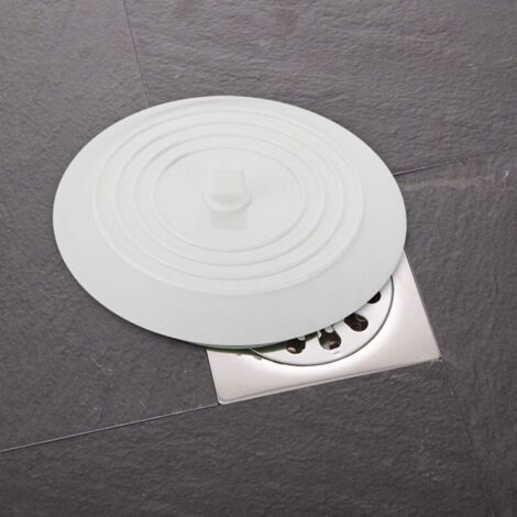 Bouchons pour Baignoire Silicone Bouchon d'évier Bouchon evier de cuisine 15 CM de diamètre pour Les Cuisines, Salles de Bains et Blanchisseries Bouchon de Vidange Universels Bouchon(1 pcs, Blanc)..DE