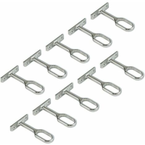 Support Barre De Penderie Ovale RDNKVB - 4 Pièces Métal Pour Armoire Et Rangement