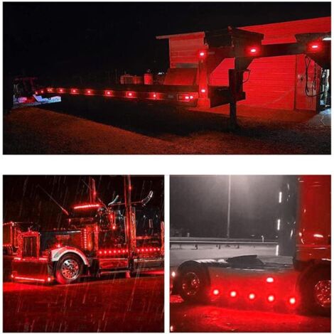 10 Feux De Gabarit LED Rouges 24V Autonet – Homologué E13 Pour Camion Et Remorque