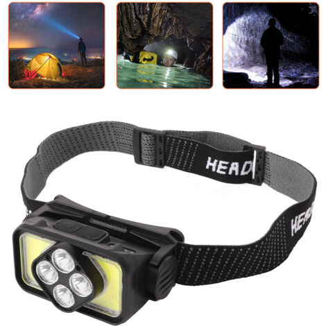 Lampe Frontale À Détecteur De Mouvement, Phares Rechargeables À Del Pour La Tête, Lampe Frontale