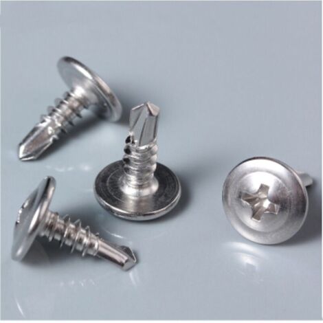 C44741 - Lot de 200 - Vis à tôle Autoperceuse - à Tête Large Bombée - Ø4.2x19mm - en Acier Zingué - à Empreinte PH/Cruciforme - Bricolage - Rénovation,de DEBUNS