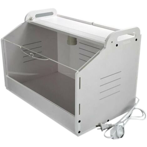 Caisse chauffante pour poussins 220 V entièrement automatique avec thermomètre et lampe chauffante pour poussin pour volaille, reptiles et petits animaux,de DEBUNS